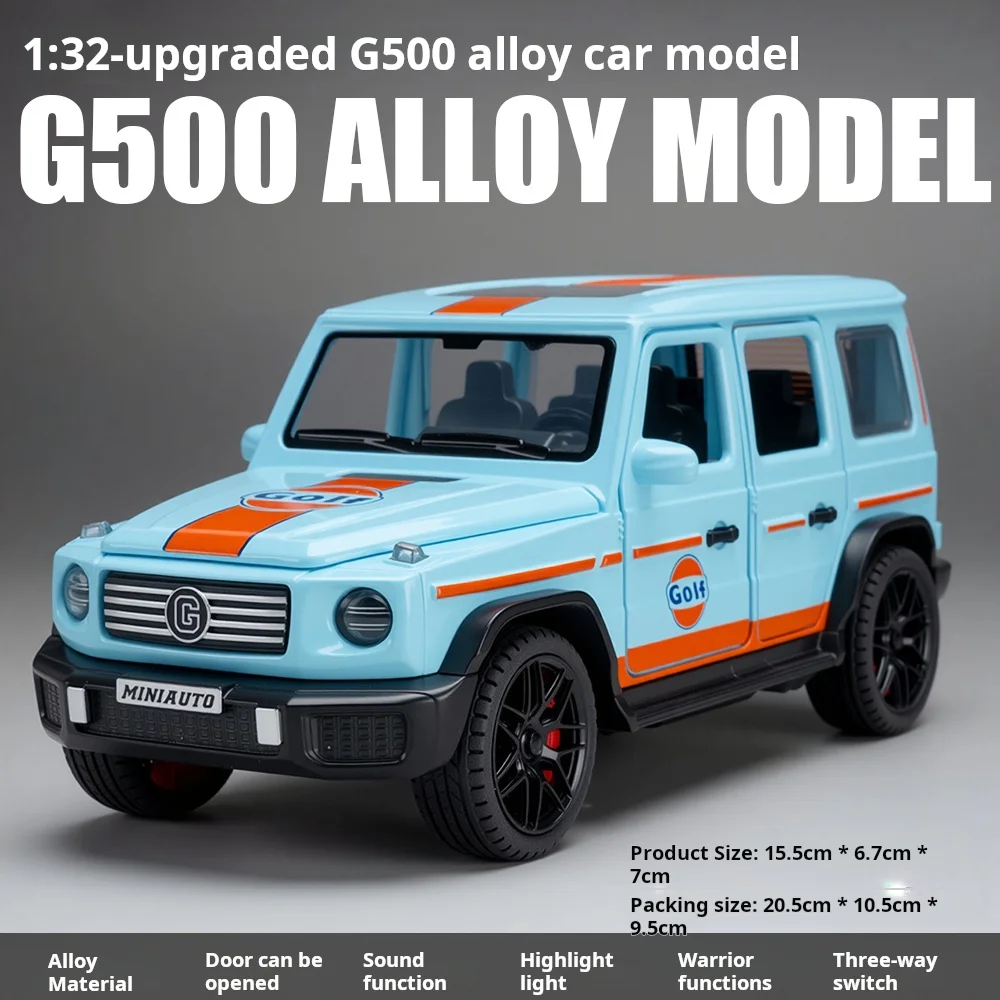 Official authorized 2025 New Style 1:32 Newly upgraded G500 alloy Model car Sound&light pullback Boys Toy Gift collectibles