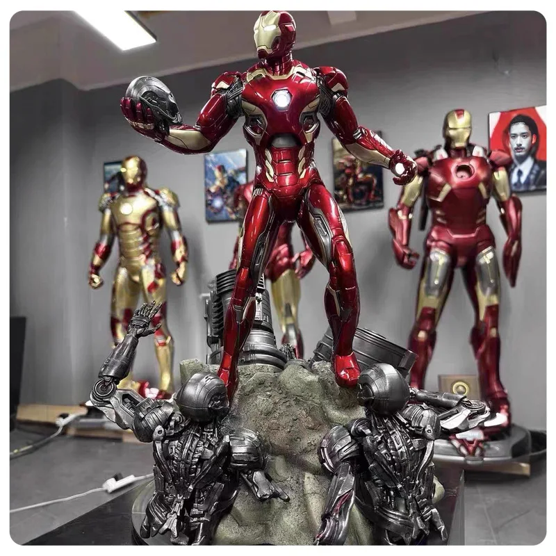 

Marvel Iron Man MK45 Ultron Edition Statue Model Collectible Gift Avengers Alliance GK Sculpture Action Figure Display Item