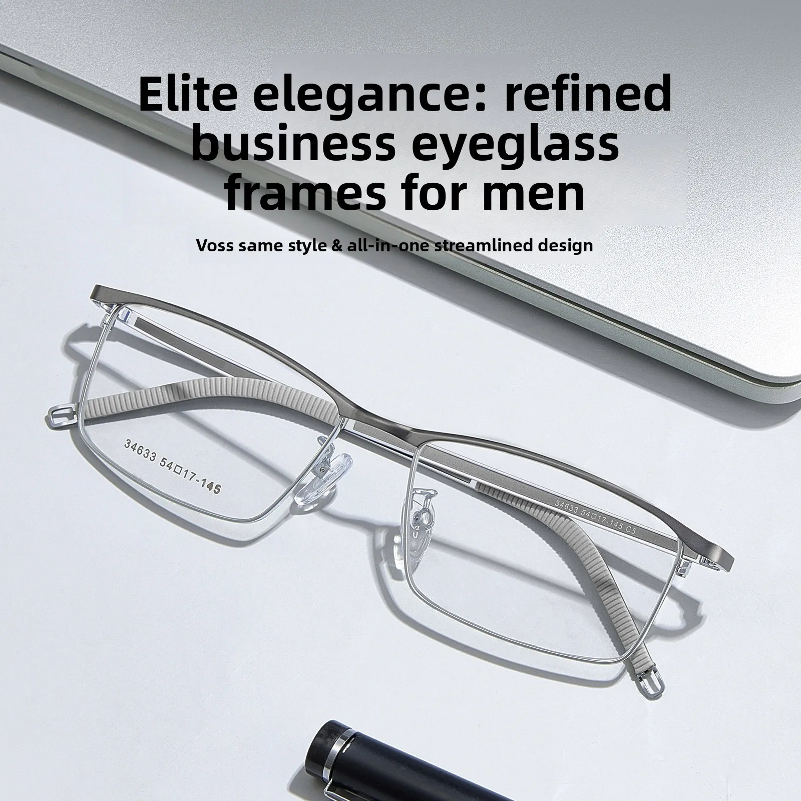54Mm men's rectangular anti-blue light reading glasses custom myopia astigmatism photochromic glasses