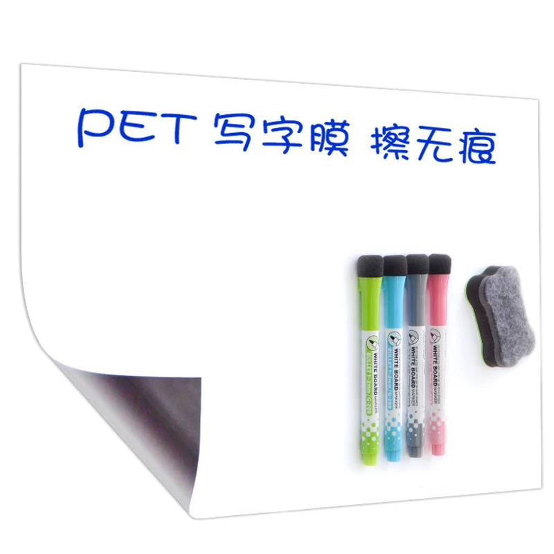 Fridge Magnet Whiteboard Set, A3 A4 A5 Magnetic Refrigerator Sticker ,Writing Remind Message Board Magnets for The Refrigerator