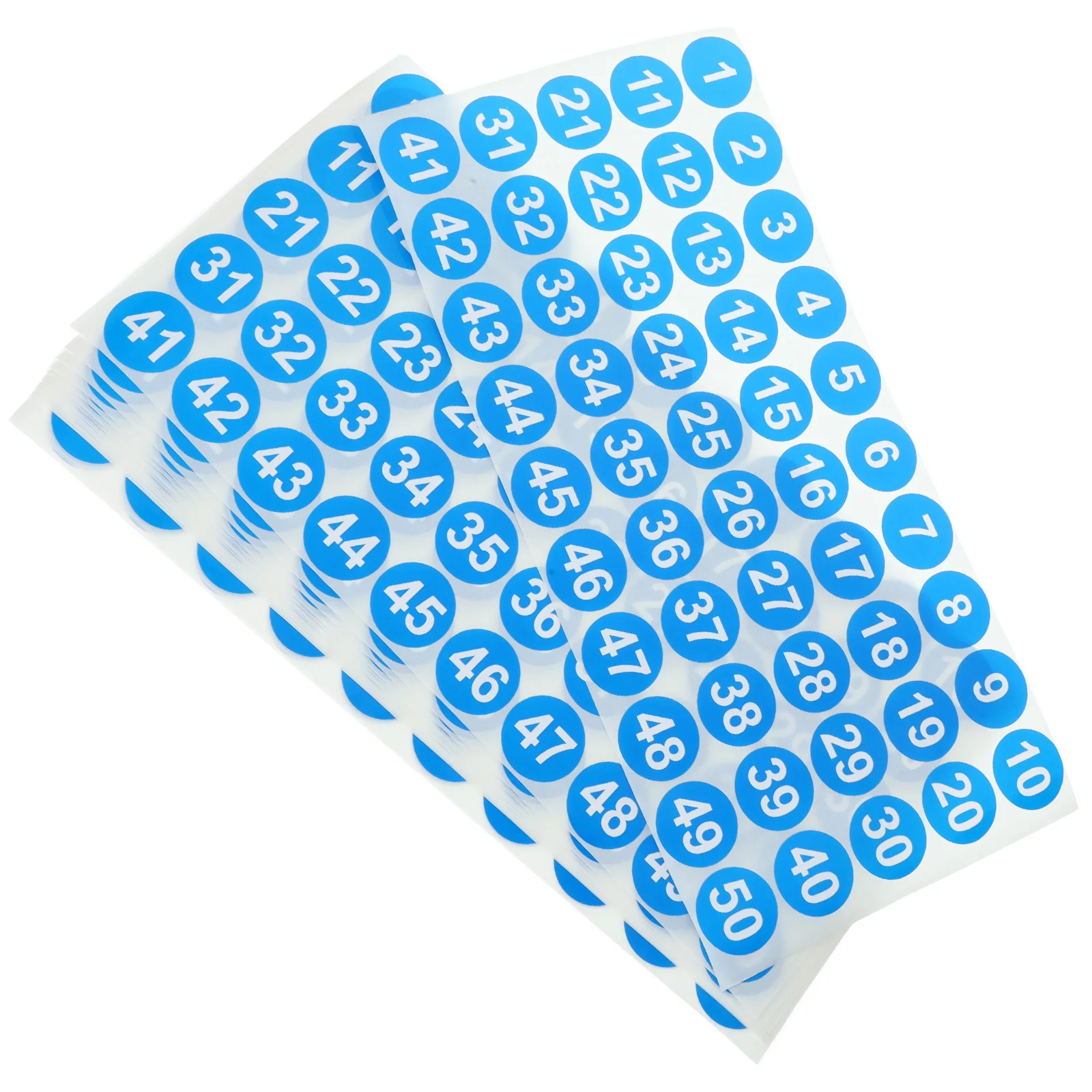 20 Blatt Nummernetiketten, digitale Aufkleber, 1–50 selbstklebende nummerierte Aufkleber für die Organisation von Büro, Klassenzimmer, Codierung