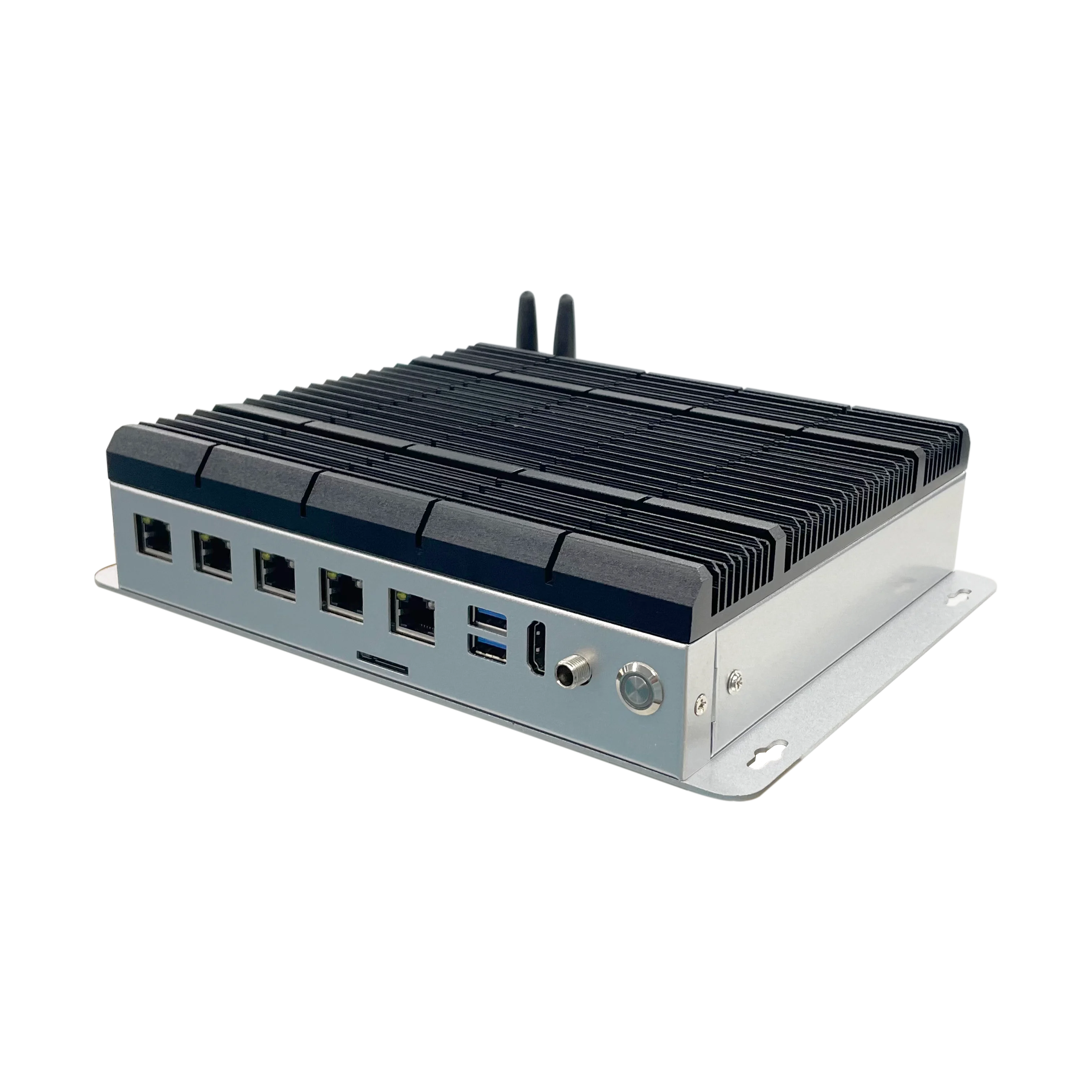 

Industrial Fanless Intel Core I3-1115G4 Station Mini PC Windows 5G Media Video Play Box With 5*LAN 4*COM Ports 8EMMC 128G SSD