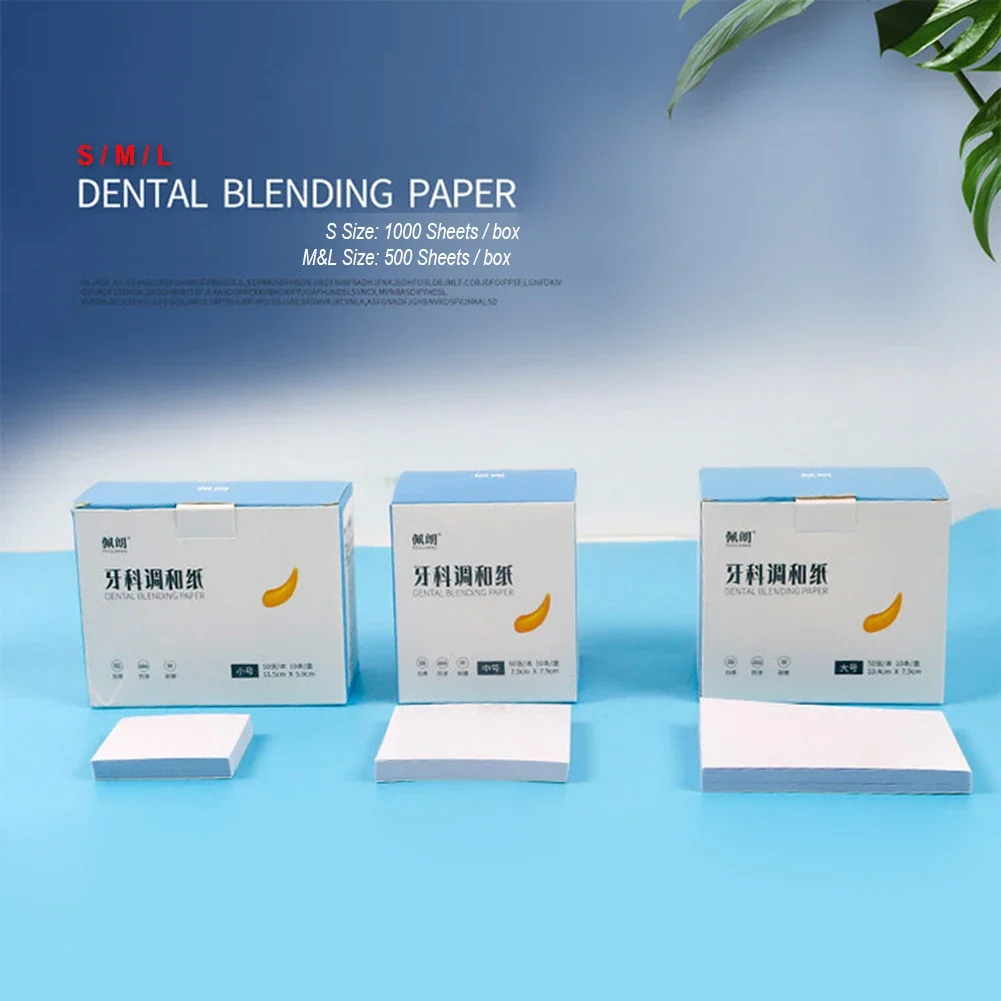 300 Sheets Disposable Dental Blending Paper S/M/L Thickening Leakproof Cement Powder Mixing Paper Pad With 20Pcs Mixed Spatula