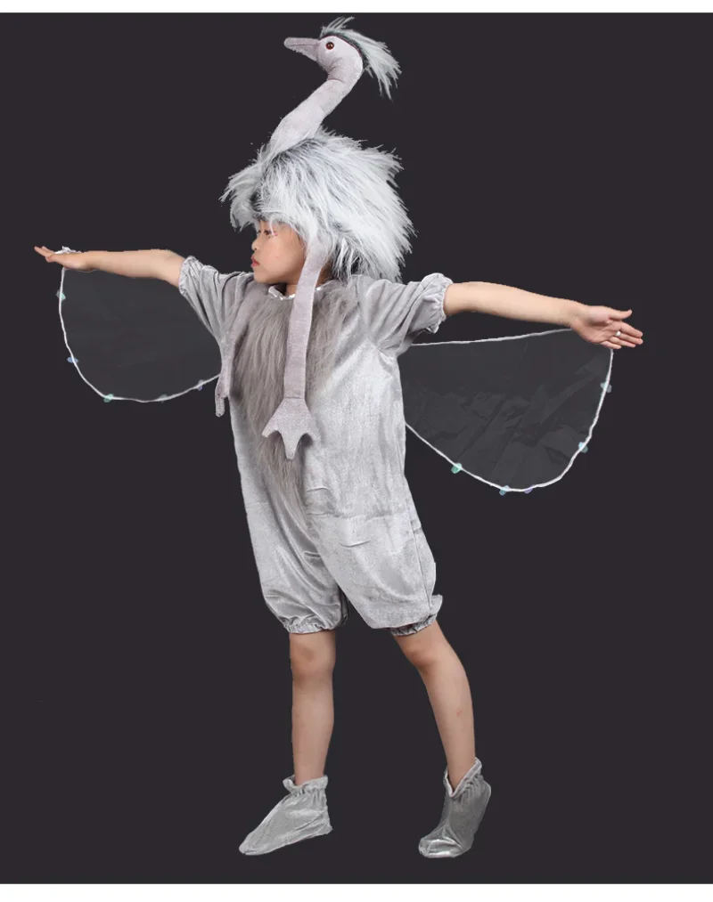 Kids Cosplay Costumes Ostrich Costume Cartoon Animal Bird Stage Costumes Children Purim Outfits Halloween Carnival Suit Gift