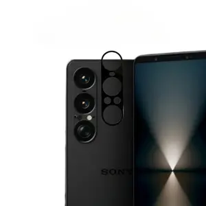 Bilashmart 3D Camera Lens Cover Case Sony Xperia 1 VII Back Tempered Glass Camera Protector Xperia 1 VII Lens Ring Film