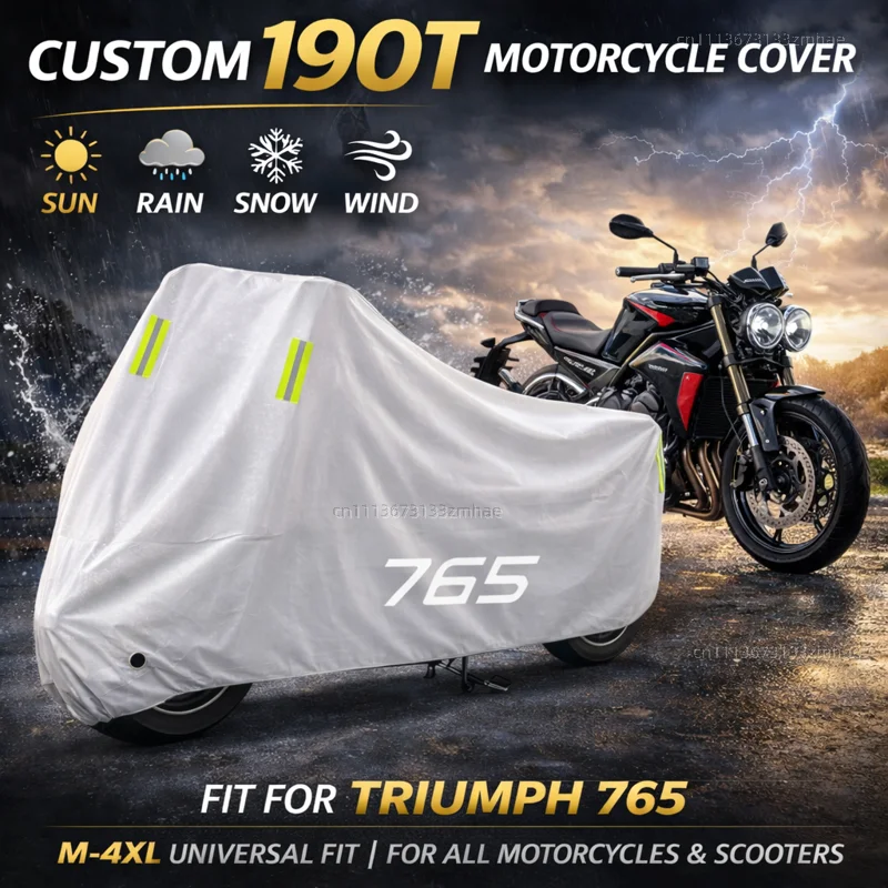 

Чехол для мотоцикла Triumph Street Triple 765 RS/S/R 675 Daytona Trident 660, водонепроницаемый, защищающий от дождя, пыли и солнца.