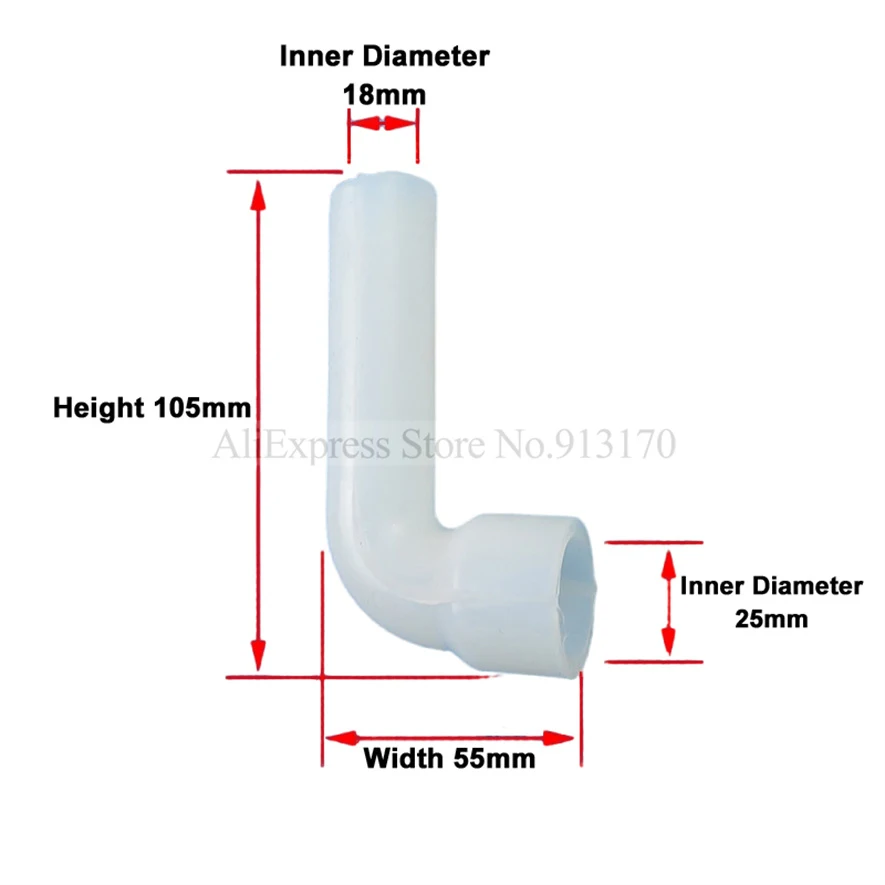 1 Piece L-Shaped Silicone Feeding Tube Fitting Of BQL Soft Ice Cream Machines Replacement Accessories