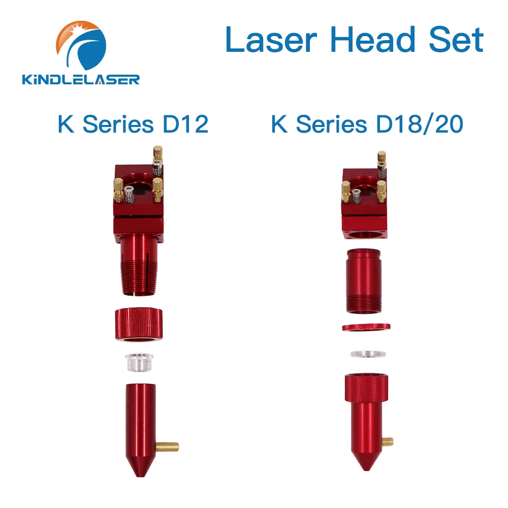 KINDLELASER K Series CO2 Mini Set di teste Laser D12/18/20mm FL50.8mm obiettivo per macchina da taglio per incisione Laser 2030 4060 K40