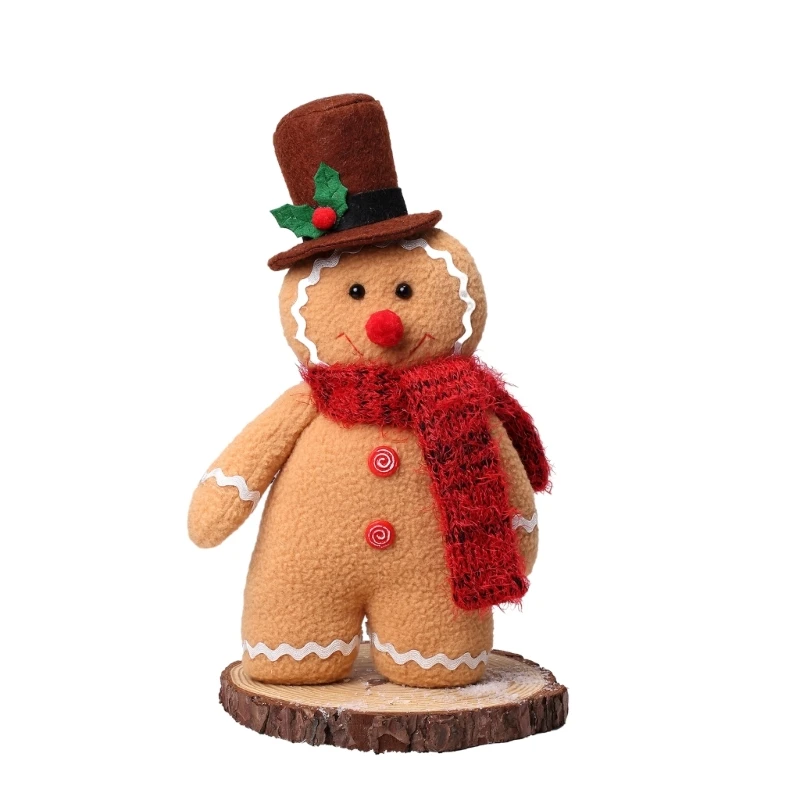 Christmas Decoration Plush Toy Cartoon GingerbreadMan Festival Room Layout