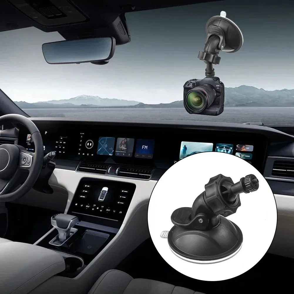 

Car DVR Mount Holder Dash Cam Holder Black ABS Adjustable Collar With 180° Rotating Holder Camera Stand Suction Cup