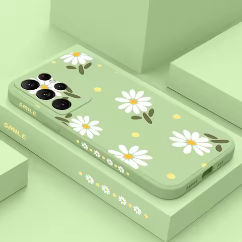 Gentle Daisy Phone Case For Samsung Galaxy S24 S23 S22 S21 S20 Ultra Plus FE S10 S9 S10E Note 20 ultra 10 9 Plus Cover