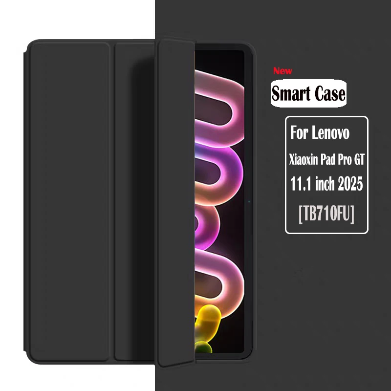 NEW for Lenovo Xiaoxin Pad Pro GT 11.1 Inch 2025 M11 11 Case TB710FU PU Folding Stand Official Liquid Silicone Back Tablet Cover