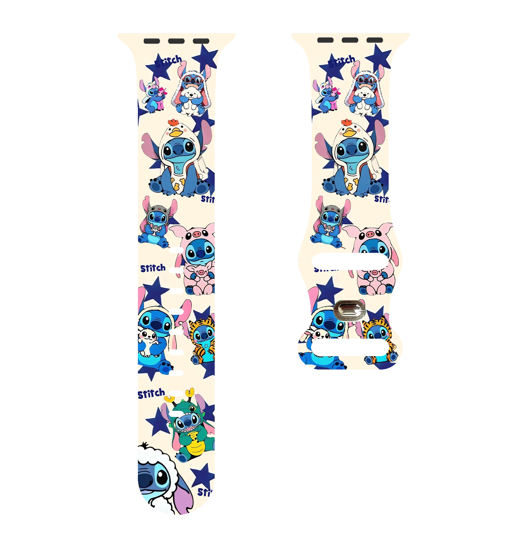 

Disney Cool Stitch Printed Strap for Apple Watch 46mm 42mm 41mm 40mm Silicone Band Replaceable Watchband for iWatch 11 10 9 8 SE