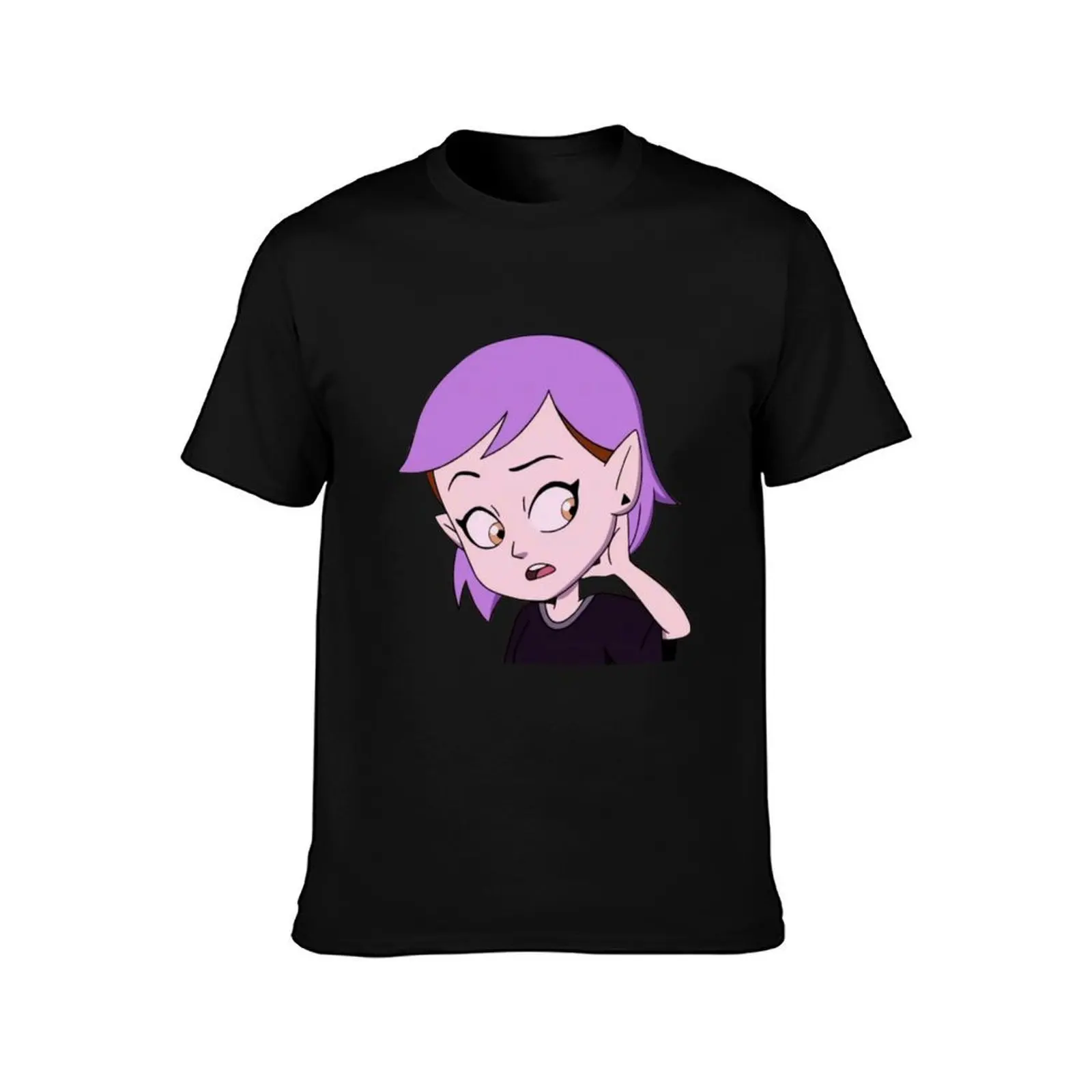 amity blight new purple hair T-Shirt, Summer Casual Cotton Tee, Oversized Streetwear Tops, Vintage Graphic Print, 100% Cotton