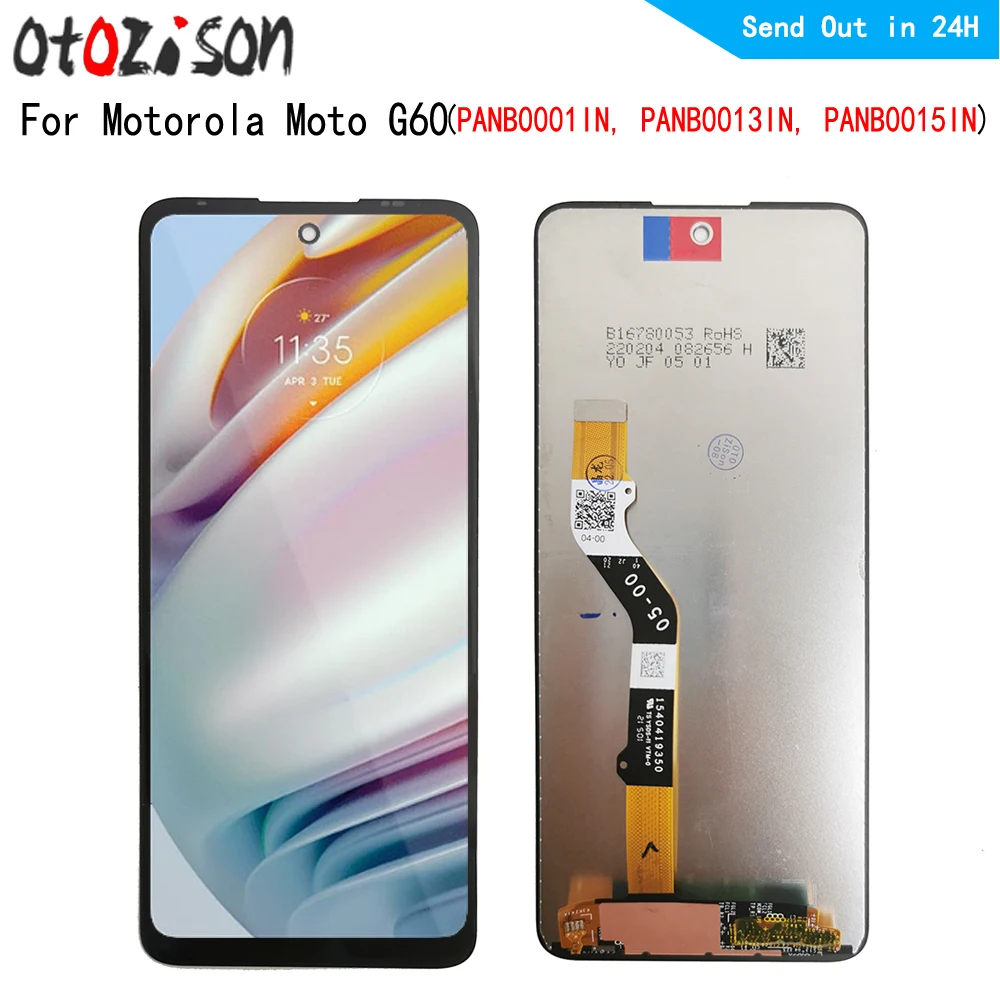 

6.8" IPS Display For Motorola Moto G60 PANB0001IN, PANB0013IN, PANB0015IN LCD Screen Touch Panel Digitizer Assembly For Moto G60