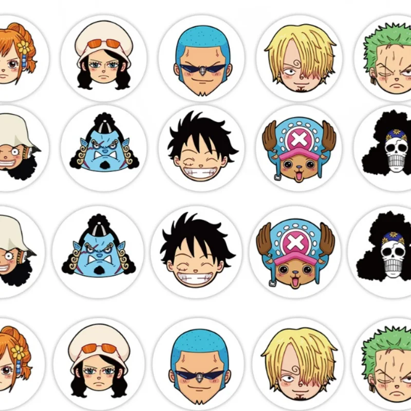 500PCS/Roll Kawaii One Piece DIY Cartoon Stickers Anime Seal Label Decorative Cartoon Kids Party Candy Rolls Stickers