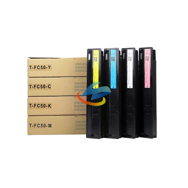 4PCS T-FC50 Toner Cartridge Compatible for Toshiba E-Studio 2555C 3055CG 3555C 4555C 5055C Refill Toner Cartridge CMYK500g