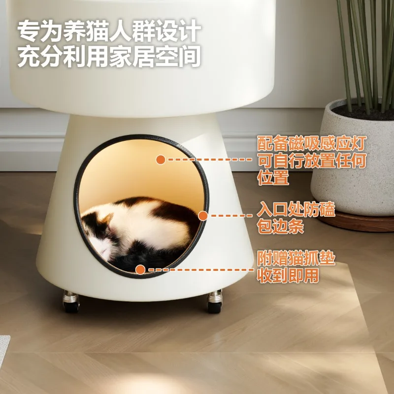 Cat bedside table, sofa side, living room, household cream wind kennel cat cabinet