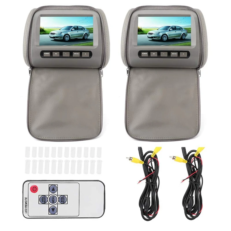 DVD Display Car Headrest DVD Display 7In HD LCD Digital Touch Screen Dual Portable Car Headrest Video Players