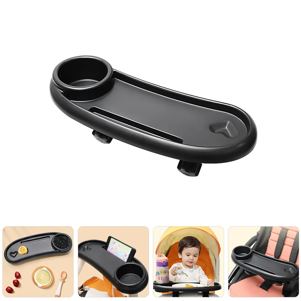 

Stroller Tray Universal Detachable Cup Holder Simple Design Exquisite Workmanship Stable Easy Clean Useful Convenient Baby Eat