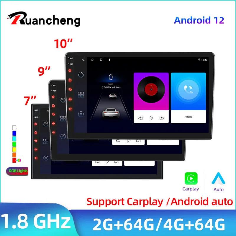 2 din 7 9 10 بوصة سيارة اللعب أندرويد راديو الوسائط المتعددة CarPlay أندرويد السيارات 2 din ستيريو استقبال لاعب 2DIN GPS 4 8 Core 4G 64G