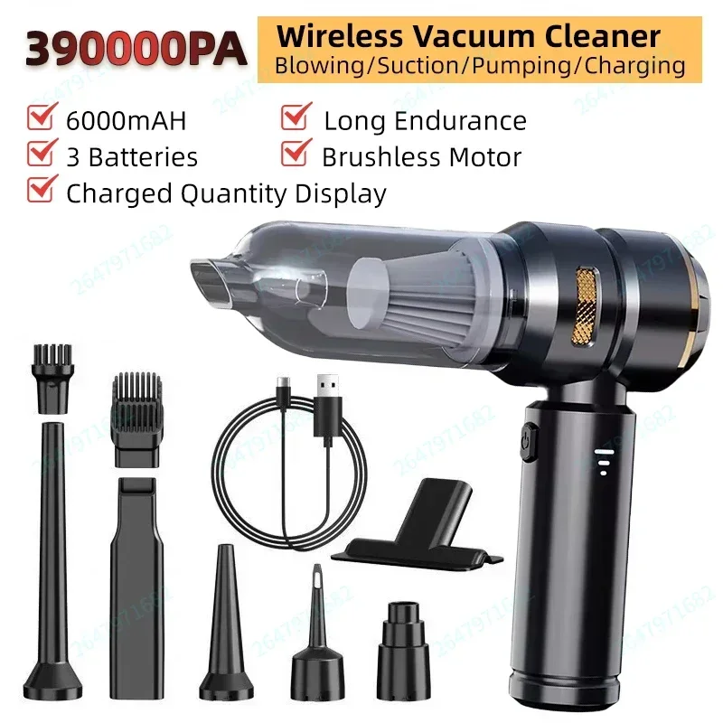 Car Vacuum Cleaner High Power Portable Handheld Wireless Brushless Motor Cleaning Machine Powerful Air Duster for Home Appliance