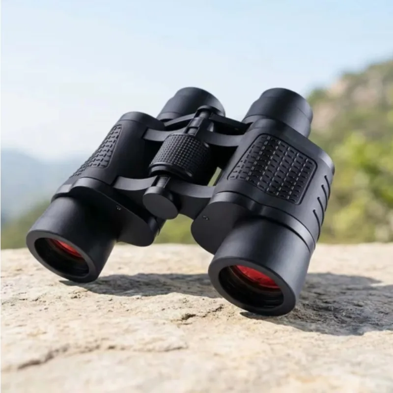High-Power HD Binoculars 80X80 Low-Light Night  Green Coating Portable Binoculars Telescope for Outdoor Bird Watching and Huntin