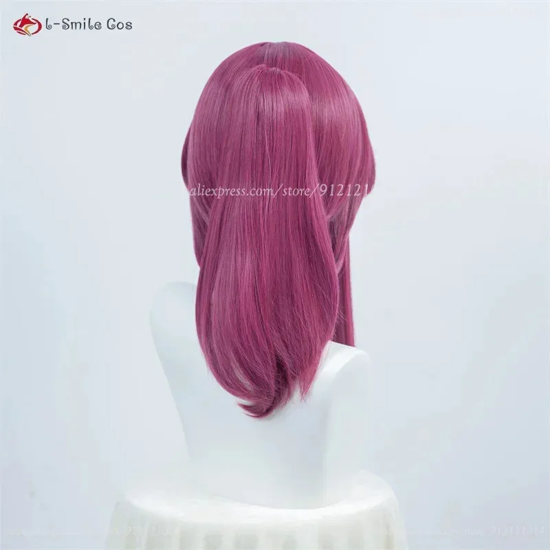 Парик Candy 2025HSR, 43 см, розово-фиолетовые парики с хвостиком, кафка, аксессуар для косплея, аниме, термостойкие синтетические волосы