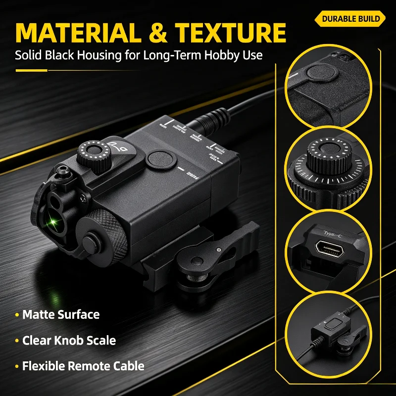 Portable Rechargeable Laser Module Adjustable Red Green Beam External Remote Switch Fit Standard 20mm Hobby Rail System