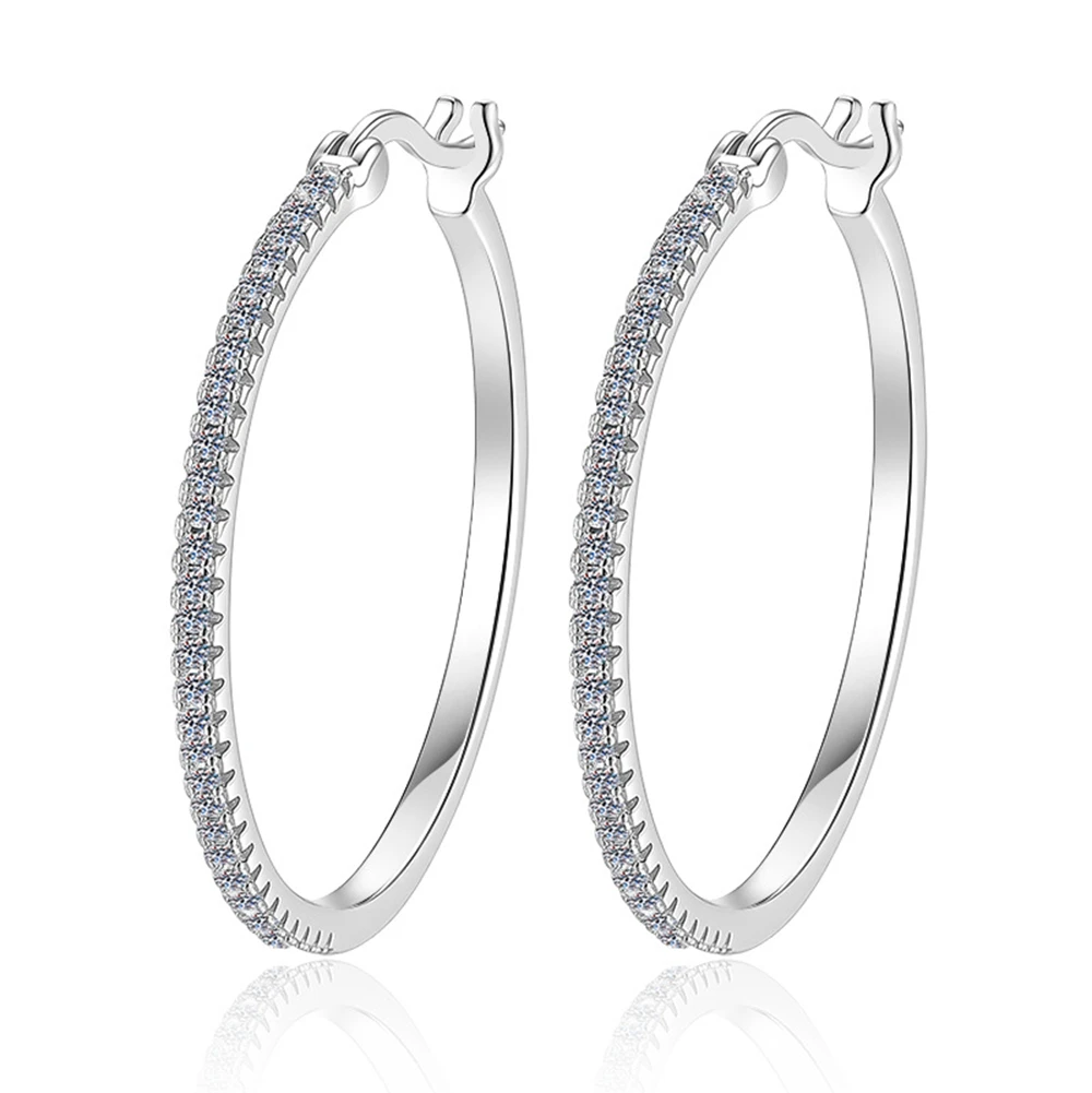 D Color VVS1 all Moissanite Earrings S925 Sterling Silver Earrings for Woman Birthday Party High-End Jewelry Gift
