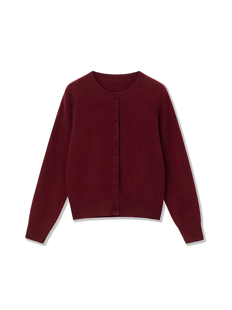 SuyaDream، سترات نسائية، صوف صوف، ياقة دائرية، سترات مريحة ناعمة، صوف 100%، سترات خريف وشتاء 2025