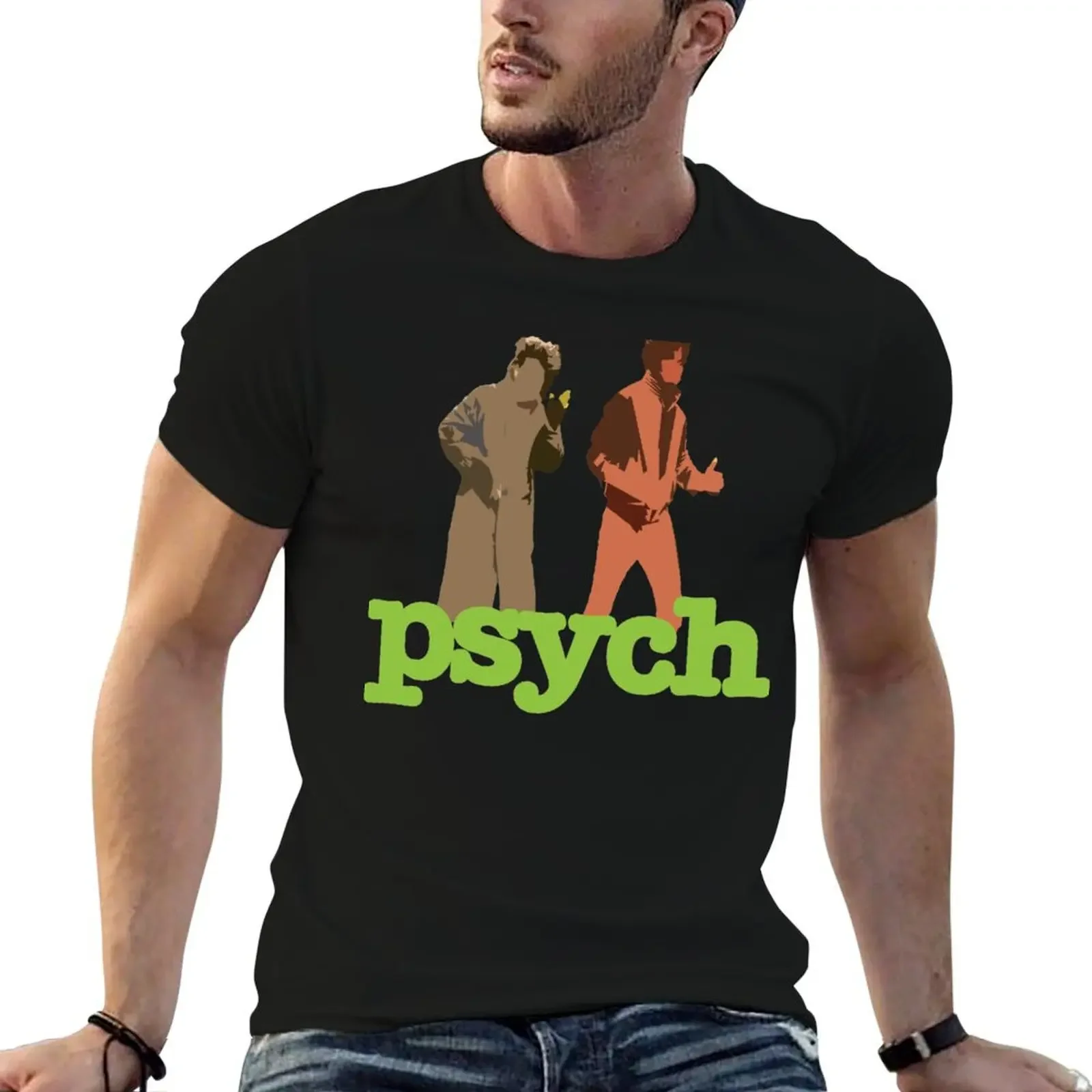 

Psych American Duos Shout Performance T-Shirt korean fashion for a boy black t shirts for men