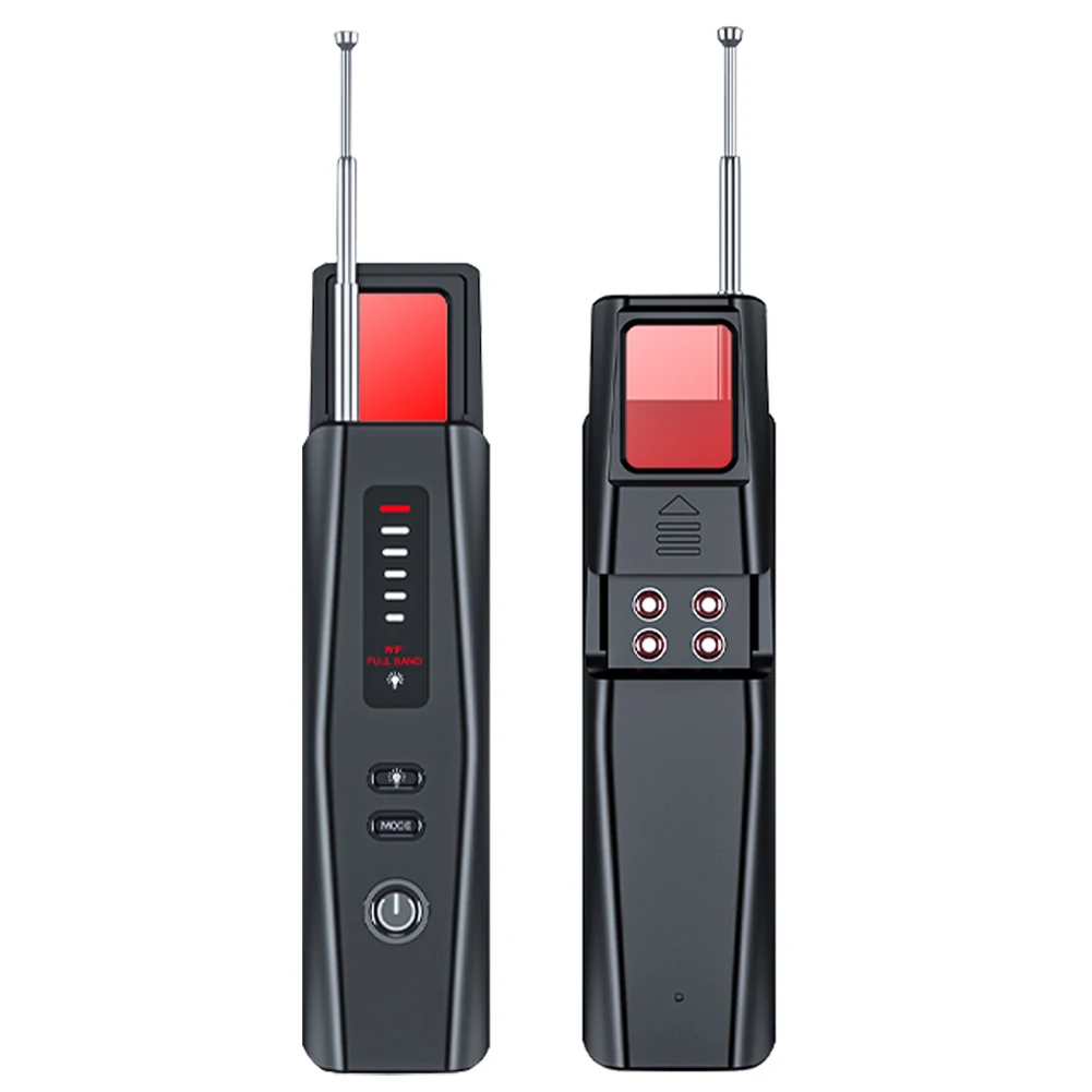 كاشف الأخطاء والكاميرا المخفية 5 مستويات حساسية علة GSM GPS WiFi المقتفي كاشف الكاميرا اللاسلكية القابلة لإعادة الشحن للأمن