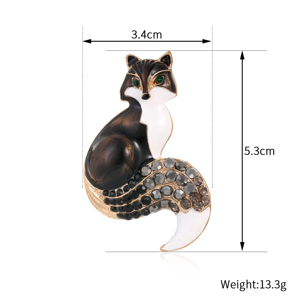 New rhinestone decoration animal women\'s brooch little fox design collar pin accessories gift