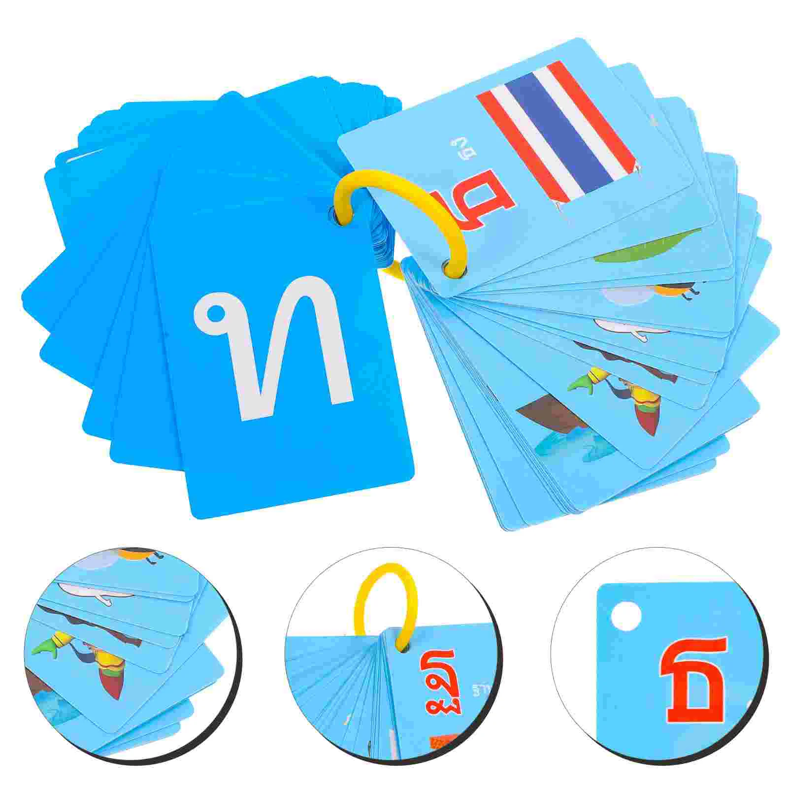 90Pcs Thai Language Learning Cards Funny Words Flash Cards Kids Learning Cards Children Educational Toys