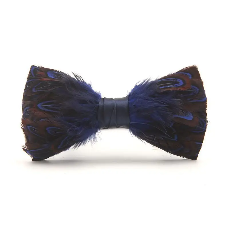 Fashion Men\'s Feather bow tie personality high-end cocktail party dress Neckwear