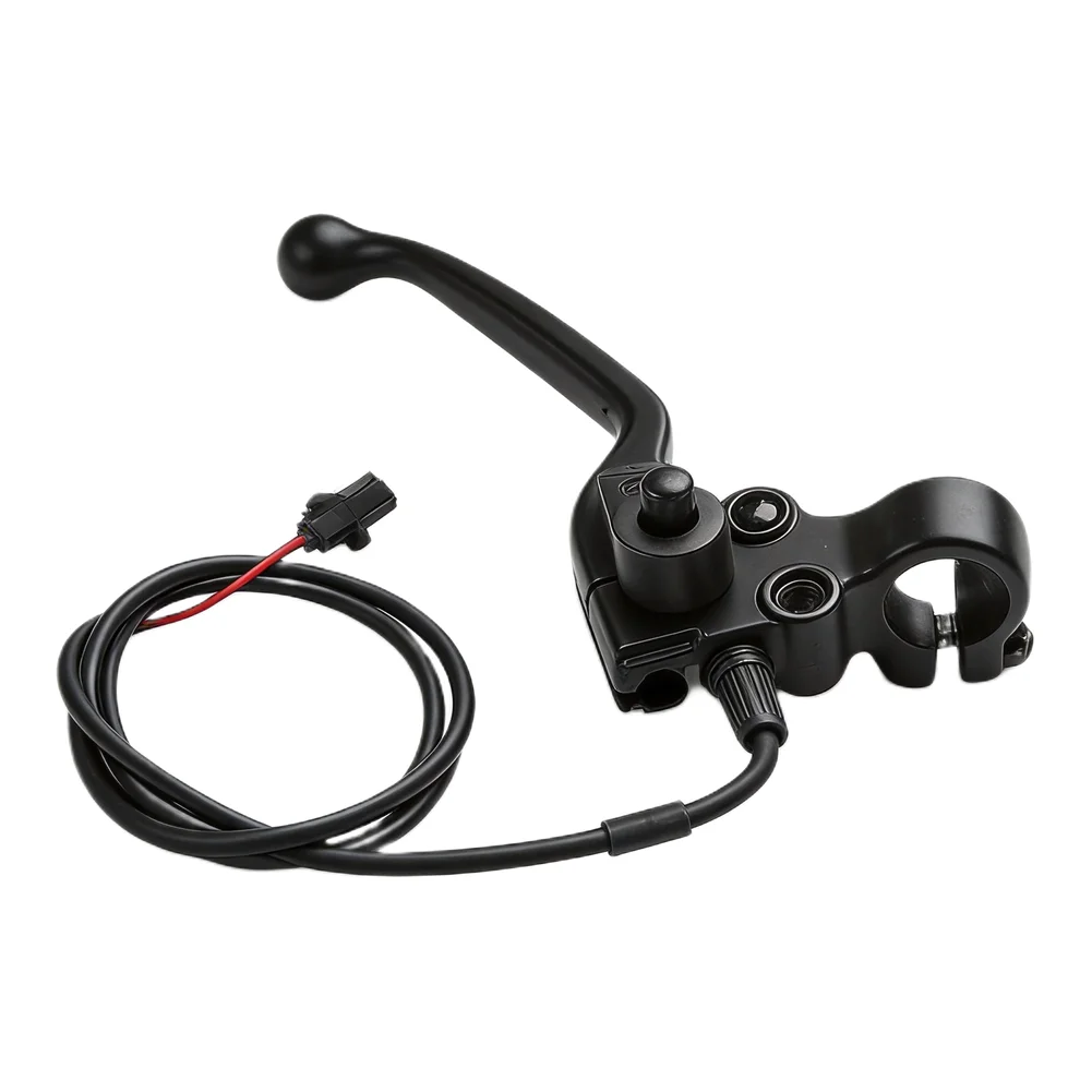E-bike Mechanical Brake Levers Lightweight Aluminum Construction with Parking Button and Rearview Mirror Mounting Hole