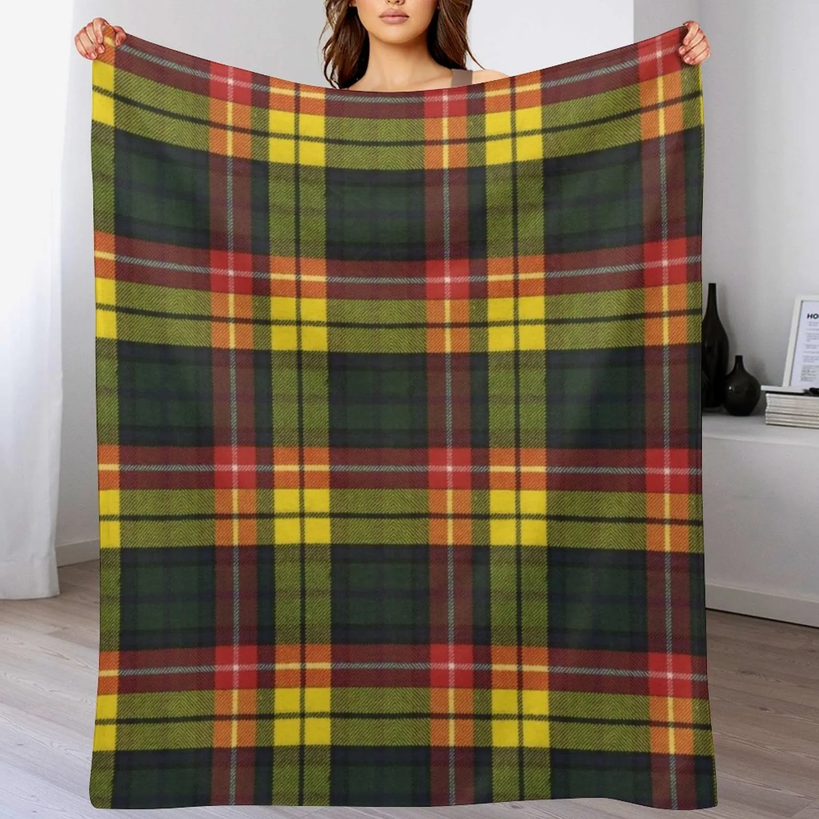 

Buchanan M Original Scottish Tartan Throw Blanket Easy Care Comfortable Blanket for Couch