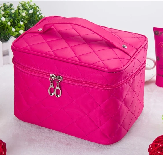 Cosmetic Box New  Quilted Professional Cosmetic Bag Women\'s Large Capacity Storage Handbag Travel Toiletry Makeup Bag sac