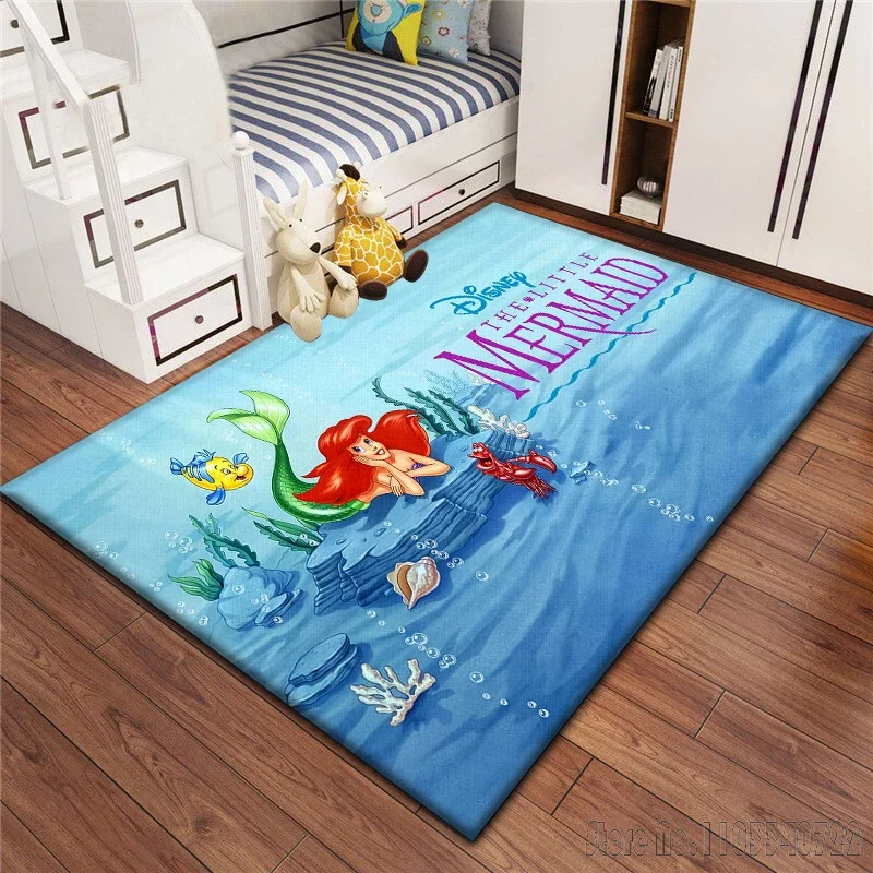 

Anime Mermaids Cartoon Rug Carpets 120x160cm Decor for Living Room Children's Bedroom Sofa Bathroom Kids Floor Mat