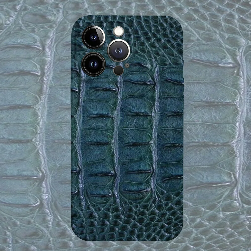 Crocodile print Phone Case for Samsung Galaxy S20 S21 S22 S23 S24 S25 FE Plus Note20 Ultra 4G 5G Glossy Film Hard PC Cover