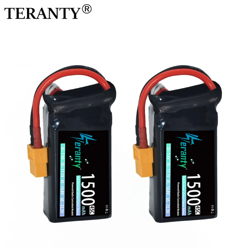 

2 шт. TERANTY 3S 11,1 В 1500 мАч 45C Lipo аккумулятор с разъемом T XT30 XT60 для радиоуправляемого автомобиля, лодки, квадрокоптера, вертолета, дрона, грузовика, самолета