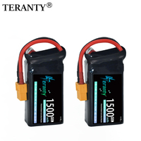 2Pcs TERANTY 3S 11.1V 1500mAh 45C Lipo Battery With T XT30 XT60 Plug for RC Car Boat Quadcopter Helicopter Drone Truck Airplane