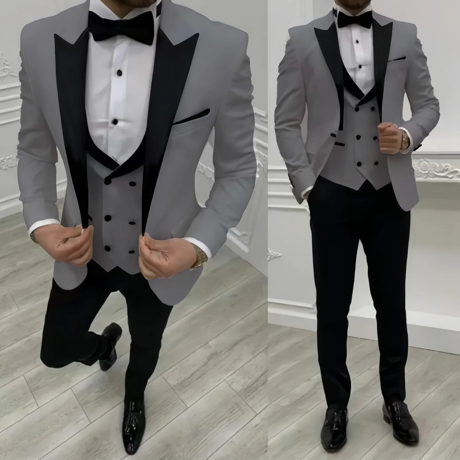 

men's suit with peak lapel for wedding Elegant party dresses Elegant man suit Graduation casual suit for Wedding dresses