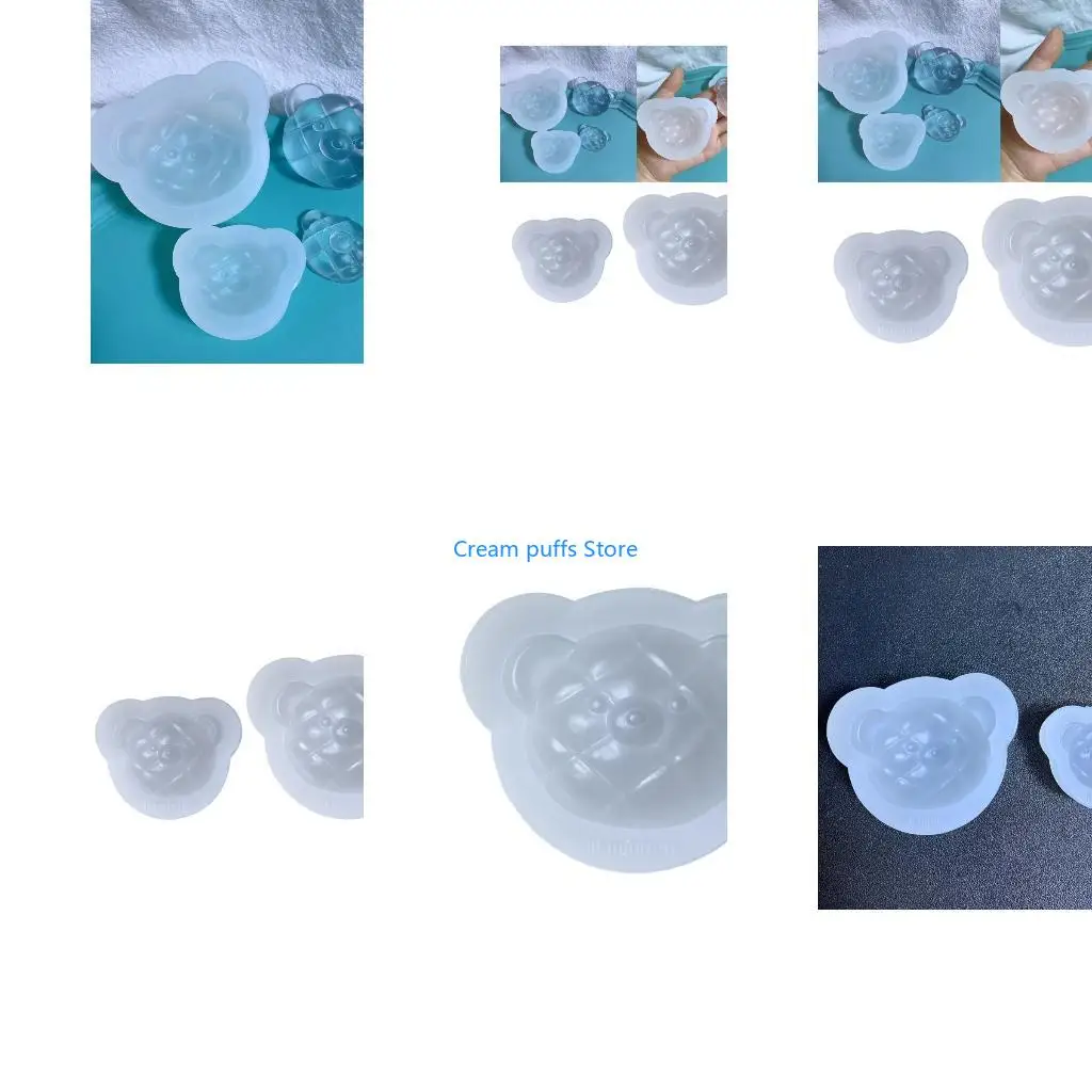 50LE Diy Crystal Bear Bag Mould Pendant Silicone Ornament Mold