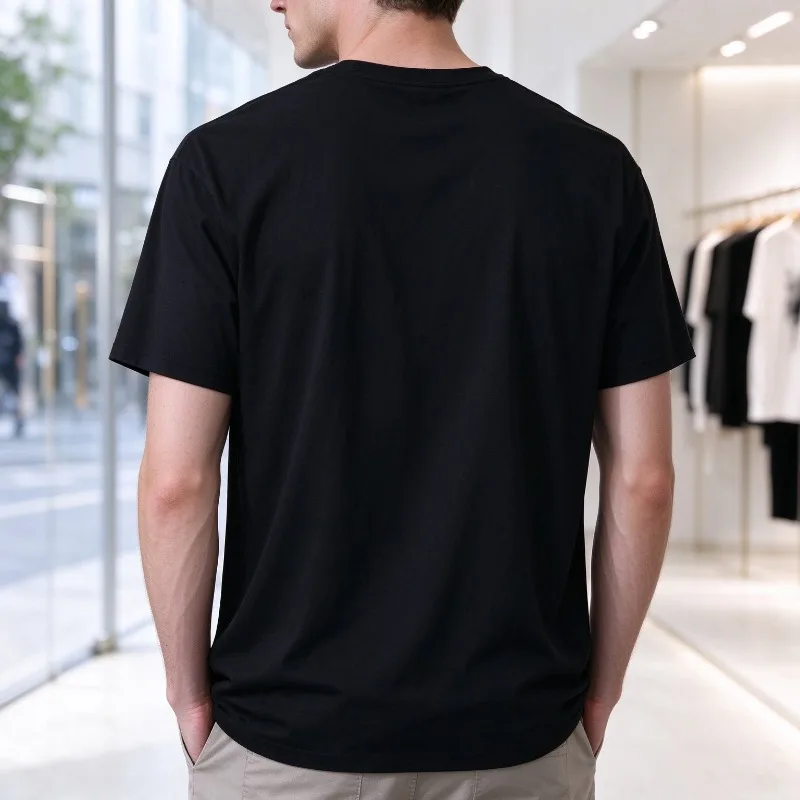Men’s Bold Letter Print T-Shirt UNWILLING PARTICIPANT Minimal Graphic 100% Cotton Casual Crewneck Street Style Short Sleeve Top