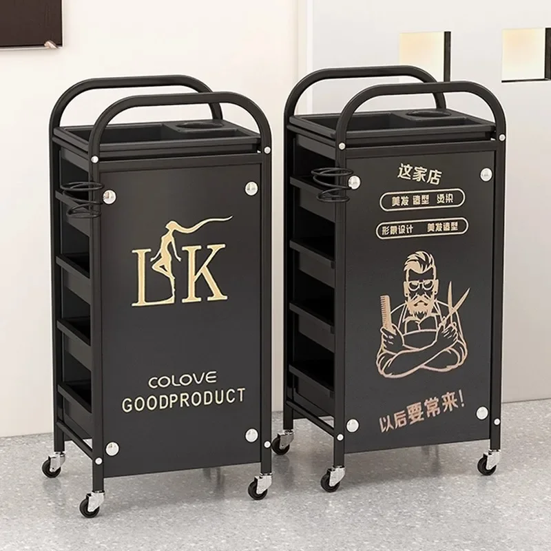 Hair salon, trolley, bar cart, beauty trolley, multi-functional shelf, barber shop, perming and dyeing tool cart