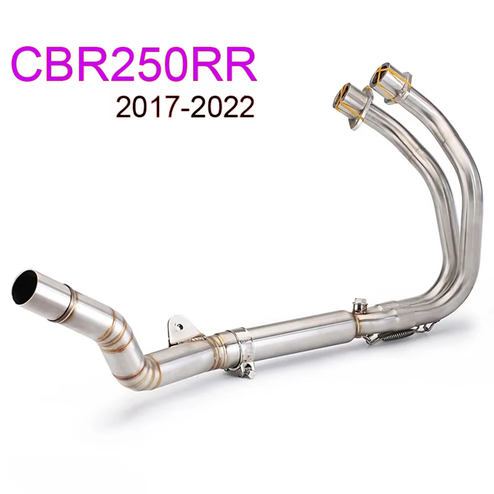 

Slip-On stainless steel Motorcycle Full Systems Exhaust Without Muffler Front Pipe Exhaust For Honda CBR250RR 2017-2022 Years