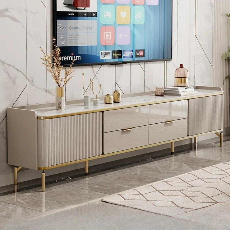 luxury shelves modern tv stand living room Storage television tv table luxury television table cupboard support home furniture