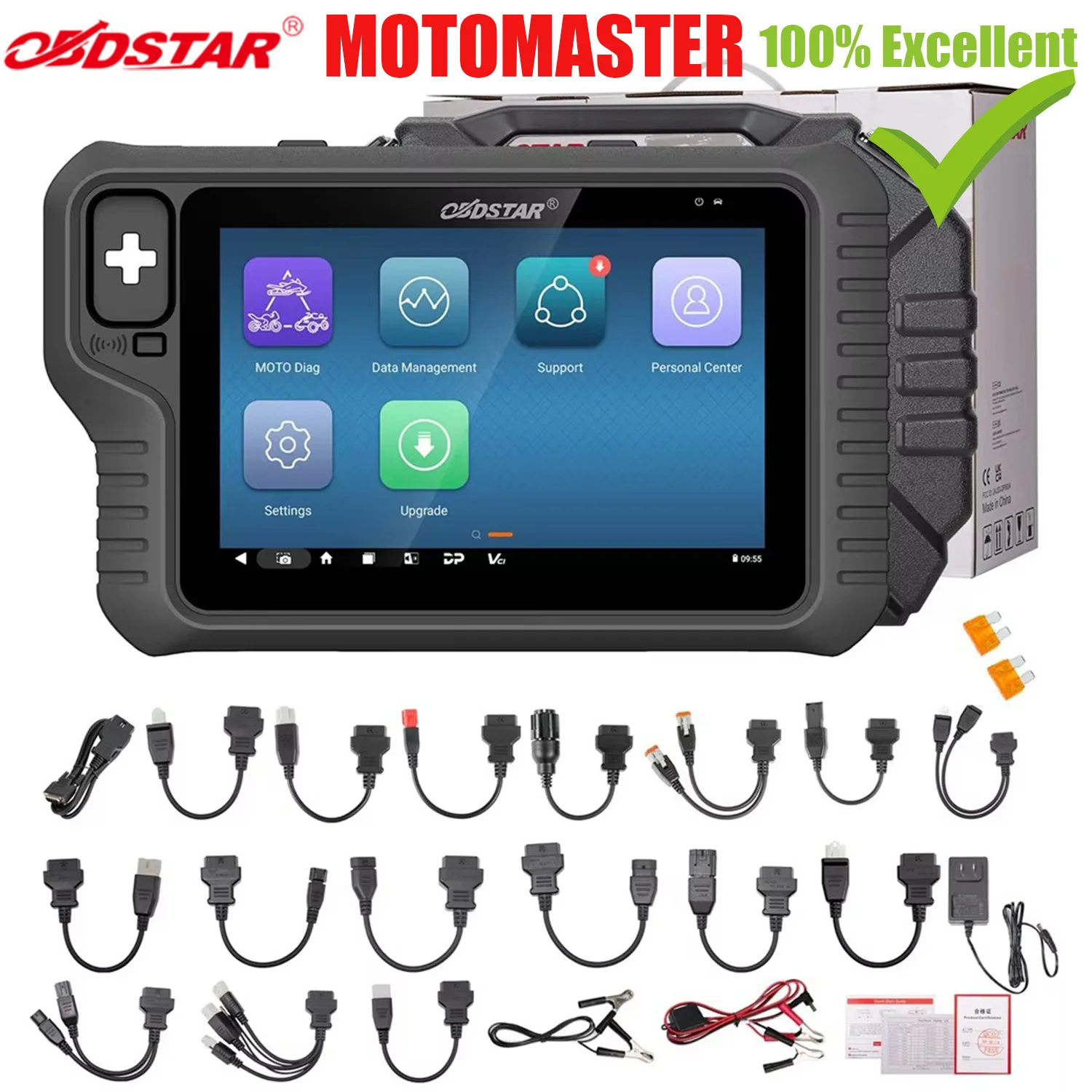 OBDSTAR MOTOMASTER Motorcycle Scanner Full Version MOTO Diag + Marine Diag + E-MOTO Diag + IMMO + Cluster Recalibration